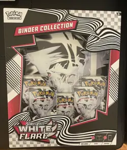 Pokemon TCG White Flare Binder Collection Sealed Ripped Box - Image 1