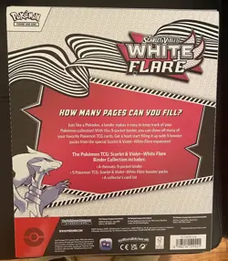 Pokemon TCG White Flare Binder Collection Sealed Ripped Box - Image 3