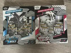 Pokemon TCG Black Bolt and White Flare Binder Collection Sealed Bundle - Image 1