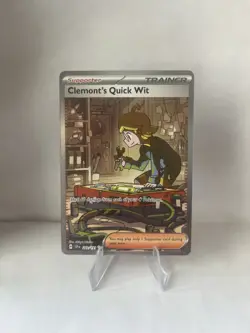 Clemonts Quick Wit 243/191 Pokemon TCG Surging Sparks Special Illustration Rare - Image 1