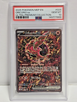 2025 POKEMON MEP BLACK STAR PROMO #024 ORICORIO ex ULTRA-PREMIUM COLL PSA 10 - Image 1