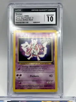 1999 Pokemon Movie Promo Mewtwo #3 Black Star CGC 10 Gem Mint - Image 1