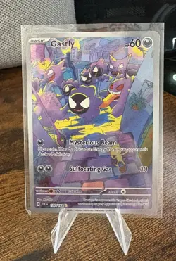 Pokemon Gastly Illustration Rare Foil 177/162 SV05 Temporal Forces Card - Image 1