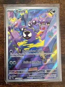 Pokemon Gastly Illustration Rare Foil 177/162 SV05 Temporal Forces Card - Image 3