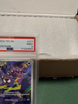 Pokemon TCG: Gastly #177/162 SV05:Temporal Forces Illustration Rare, PSA 9 MINT - Image 3