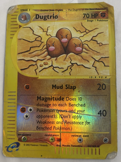 Pokemon TCG Dugtrio - 44/165 - Expedition Base Set Reverse Holo HEAVILY Played - Image 1
