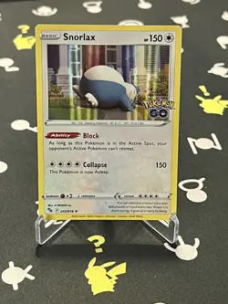 ⚪ Snorlax 055/078, Pokemon Go, Pokemon TCG, Holo Rare, Near Mint - Image 1