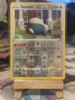 055/078 Pokemon Go Snorlax Reverse Holo Rare Pokemon TCG - Image 1