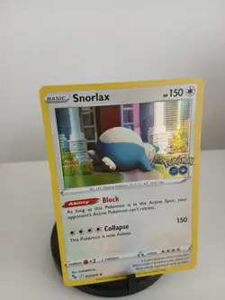 Pokemon TCG Snorlax Holo Rare Card Pokemon Go 055/078 - Image 1