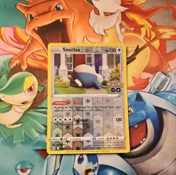 Pokemon Card Snorlax Pokemon Go 055/078 Reverse Holo Rare TCG - Image 1