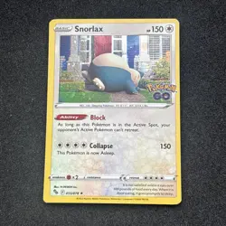 Pokemon TCG Snorlax Holo Rare Card Pokemon Go Promo 055/078 - Image 1