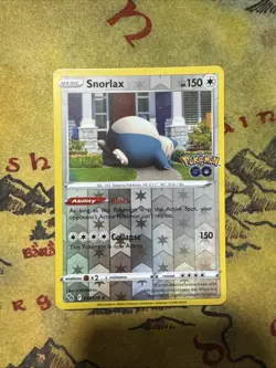 Pokemon TCG Snorlax Reverse Holo Holo Card 055/078 Pokemon Go - Image 1