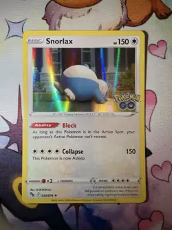 Pokemon TCG Snorlax Holo Rare Card Pokemon Go 055/078 Mint Condition - Image 1