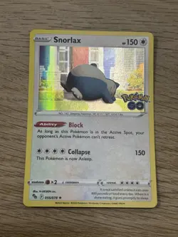 Pokemon TCG Snorlax Holo Rare Card Pokemon Go 055/078 Near Mint Mint - Image 1
