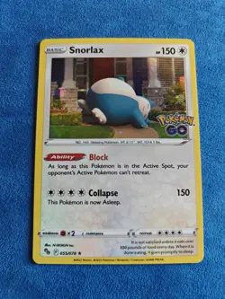 Pokemon TCG Snorlax Holo Rare Card Pokemon Go 055/078 Mint Condition - Image 1