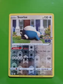 Pokemon TCG Snorlax Reverse Holo Card 055/078 Pokemon Go Set LP - Image 1