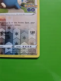 Pokemon TCG Snorlax Reverse Holo Card 055/078 Pokemon Go Set LP - Image 4