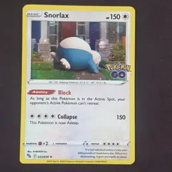 Snorlax 055/078 Reverse HOLO Rare💯MINT💯Pokemon GO Pokemon Card TCG - Image 1