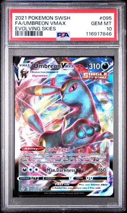 PSA 10 Umbreon Vmax Evolving Skies 095/203 GEM MINT Graded Pokemon Card - Image 1