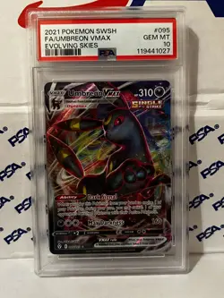 PSA 10 Umbreon Vmax Evolving Skies 095/203 GEM MINT Graded Pokemon Card - Image 1