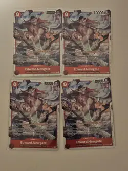 OP16-003 Edward Newgate SR English One Piece TCG 4x Card Playset - Image 1