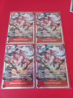 Edward Newgate OP16-003 SR One Piece TCG English X4 PLAYSET - Image 1