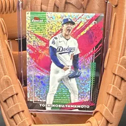 Topps 2026 Finest Yoshinobu Yamamoto Rare Mini Diamond #215 - Image 1