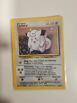 Clefairy 5/102 Holo Rare Base Set Unlimited Pokemon - Excellent condition - Image 1