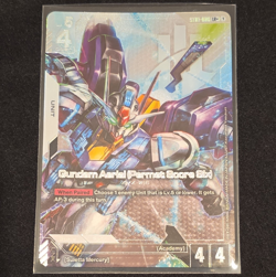 Bandai Gundam Card Game Gundam Aerial (Permet Score Six) ST01-006 LR+ Foil - Image 1