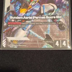 Bandai Gundam Card Game Gundam Aerial (Permet Score Six) ST01-006 LR+ Foil - Image 3