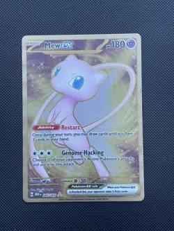 Pokemon TCG Mew EX 205/165 Metal Gold Card 151 UPC Promo - Image 1