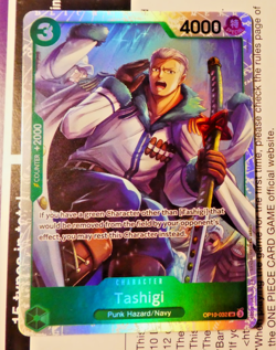 One Piece Card Game Carte Holo Tashigi OP10-032 SR English Mint - Image 1