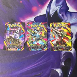 Pokemon TCG Pitch Black Prerelease Trainer Tips Art Cards Near Complete Set - Image 1