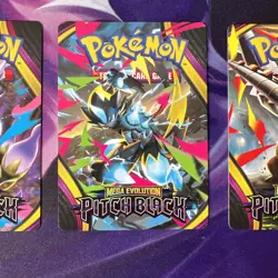 Pokemon TCG Pitch Black Prerelease Trainer Tips Art Cards Near Complete Set - Image 3