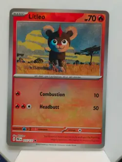 Pokemon TCG Prismatic Evolutions PRE Litleo 015/131 Master Ball Full Holo NM - Image 1
