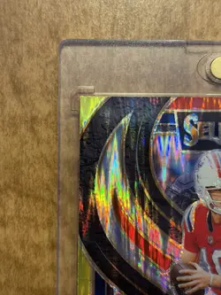 2024 Panini Select - Premier Level Drake Maye #113 Red & Yellow Shock Prizm (RC) - Image 2