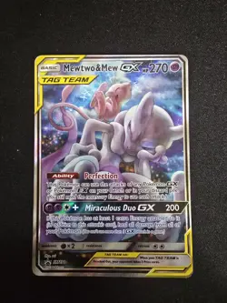 Pokemon TCG Mewtwo & Mew GX Tag Team Holo Card - Image 1