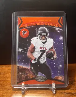 2024 Panini Certified - Certified Stars Bijan Robinson #15 Mirror Orange /149 - Image 2