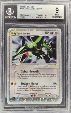 CARTA POKEMON RAYQUAZA EX 97/97 EX DRAGON BGS 9 TCG CARD ENG - Image 2