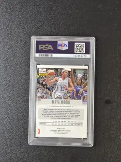 2024 Prizm WNBA Throwback Signatures Red Prizm /99 Maya Moore PSA 10 - Image 2