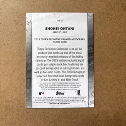 Shohei Ohtani #TTY-17 2021 Topps Through The Years Insert - Image 2