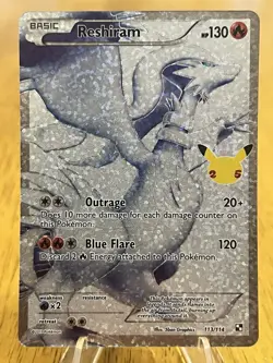 Reshiram 113/114 Celebrations Classic Collection Pokemon 2021 NM - Image 1