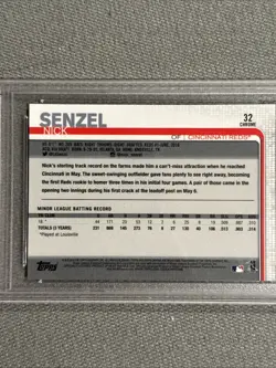 2019 Topps Chrome Nick Senzel PSA 10 Cincinnati Reds - Image 2