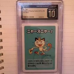 CGC Pristine 10 Meowth Old Maid Pokemon Playing Cards 2019 JPN - Image 1