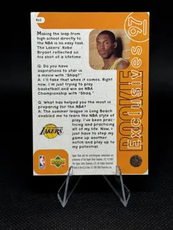 1996-97 Upper Deck - Rookie Exclusives Kobe Bryant #R10 (RC) - Image 2