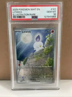 Litwick 101/086 Sv: White Flare Holo PSA 10 - Image 1