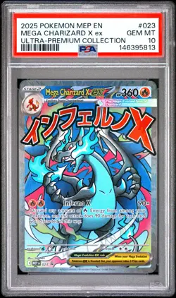 Mega Charizard X ex Pokemon MEP EN Ultra Premium Collection UPC Promo 023 PSA 10 - Image 3