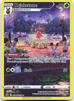 Kricketune GG02/GG70 Holo Crown Zenith Galarian Gallery Pokemon NM - Image 1