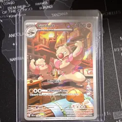 Pokemon TCG Gurdurr 126/086 SV: Black Bolt Illustration Rare Holo English - Image 1