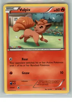 Vulpix 20/160 Common Primal Clash Pokemon MP - Image 1